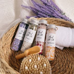 Coffret de sels de <span class=keywords><strong>bain</strong></span> aux fleurs, vente en gros de sels de <span class=keywords><strong>bain</strong></span> naturels, biologiques, écologiques, fournisseur en vrac, marque privée - Product Image 3