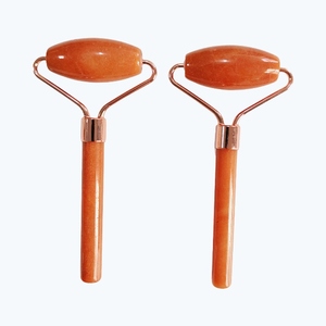 Rouleau de jade à prix d'usine, rouleau de massage facial en aventurine rouge - Product Image 2