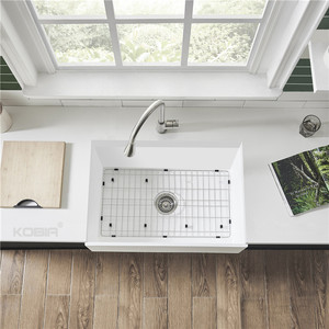 Diseño Popular <span class=keywords><strong>de</strong></span> acrílico puro rectángulo <span class=keywords><strong>de</strong></span> piedra <span class=keywords><strong>de</strong></span> resina lavabo solo delantal frente <span class=keywords><strong>fregaderos</strong></span> <span class=keywords><strong>de</strong></span> <span class=keywords><strong>cocina</strong></span> - Product Image 1