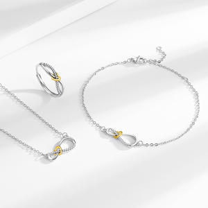 Collar y Pulsera con Símbolo de Anillo Infinito Mobius en Forma de 8, Estilo Retro Personalizado, Nueva Moda Coreana, Joyería de Plata Limitada - Product Image 3