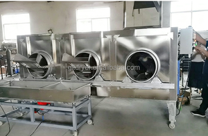 Rôtissoire à noix multifonctionnelle automatique à double tambour contrôlée par PLC pour boulangeries et restaurants, idéale pour divers fruits secs - Product Image 6