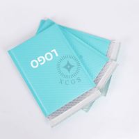 Sacs de courrier gris métalliques à bulles, enveloppes de livraison, avec Logo blanc, 50 pièces