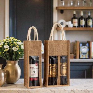 Stronger <strong>Jute</strong> <strong>Tote</strong> <strong>Bag</strong> Gift Packaging Handle Customized Size Logo Reusable <strong>Jute</strong> Wine Packaging <strong>Bag</strong> - Product Image 6