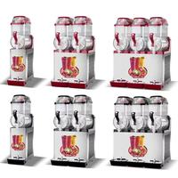 Distributeur automatique commercial de boissons froides réfrigérées de machine de distributeur de jus de fruit d'acier inoxydable 3 réservoirs pour des parties