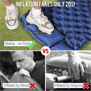 Pompe de camping ultralégère gonflable intégrée Ultimate Hiking <span class=keywords><strong>Airpad</strong></span> Carry Bag Compact Lightweight Sleeping Camping Pad - Product Image 2