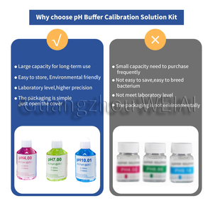 Weiai phòng thí nghiệm PH hiệu chuẩn giải pháp phân tích nước 250ml/500ml 4.00/7.00/10.01 ORP Độ DẫN PH Bộ đệm Giải pháp cho PH mét - Product Image 4