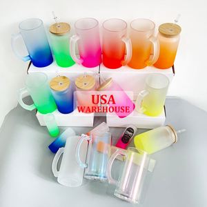 Verre à café 16 oz, tasse à bière multicolore pour sublimation thermique - Product Image 2