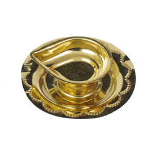 Handcrafted Brass Arti Diya Traditional Ghee <b>Oil</b> <b>Lamp</b> Akhand Jyot Puja <b>Lamp</b> Decorative Brass Prayer Light Home Temple - Product Image 1
