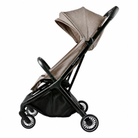 Poussette pliable pour bébé Brightbebe, cadre en alliage d'aluminium léger, pliage automatique, poussette compacte, roues EVA, certifiée EN1888