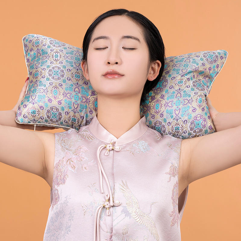 Silver Moon Song Brocade Pillow