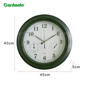 <span class=keywords><strong>Horloge</strong></span> de jardin suspendue en quartz étanche avec thermomètre et hygromètre pour porche, <span class=keywords><strong>piscine</strong></span>, intérieur/extérieur - Design vintage - Product Image 5
