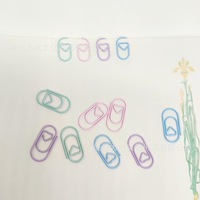 Clips en papier mini-cœur couleur macaron transfrontaliers très demandés, ensemble combiné de clips de reliure colorés et marque-pages, papeterie de bureau
