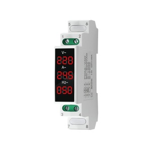 AC80-500V Mini Modular LED hiển thị kỹ thuật số Detector Din Rail núi 100A ba pha hiện tại Ampe Meter Điện áp mét - Product Image 1