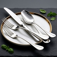 Vente en gros d'argenterie en acier inoxydable 18/10, finition miroir, ensemble de couverts argentés pour hôtel, restaurant, mariage, restauration, OEM personnalisé