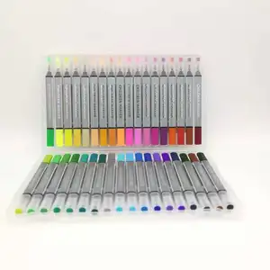 塑料三角杆双尖水彩记号笔套装学校文具用品定制彩色笔