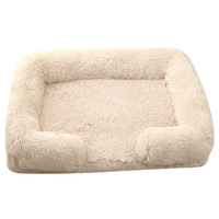 Solides Winter-Hundebett Umweltfreundliches Kunstfell Memory-Schaum Oxford-Stoff-Boden Rechteckig Wasserdicht Handwaschbar Plüsch-Haustierbett