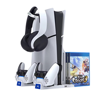 PG-P5S009 pour PS5 double siège disque de charge support de stockage casque cintre Base de charge pour PS5 Slim Console