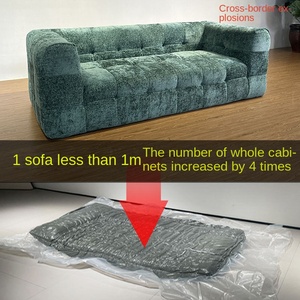 Esponja comprimida al vacío puro sofá malvavisco hogar pequeña familia italiano <span class=keywords><strong>web</strong></span> celebridad fila recta <span class=keywords><strong>de</strong></span> sofá sin marco - Product Image 2