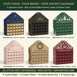 Caja de Regalo Magnética Personalizada al por Mayor, Set de Belleza Misterioso, Empaque de Cartón para Regalos, Set de Calendario de Adviento Cosmético para Mujer, para Navidad - Product Image 3
