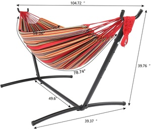 Supporto per Amaca Portatile, Struttura Universale in Acciaio Resistente con Amaca, per Esterni e Patio con Custodia per il Trasporto, Capacità 158 Kg - Product Image 3