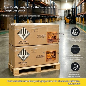 Cartons en carton ondulé personnalisés pour marchandises dangereuses - Emballage marqué Classe de danger 9 - Boîtes pour batteries lithium-ion pour <span class=keywords><strong>3480</strong></span> - Product Image 2