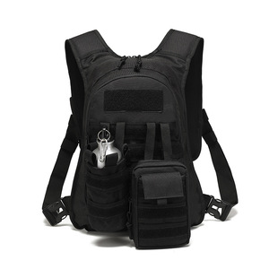 Sac de poitrine tactique noir personnalisé, sac à dos multifonctionnel en polyester/revêtement en PU pour l'alpinisme et la randonnée - Product Image 1