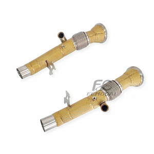 Tuberías de Escape Aisladas en Oro para Ferrari 296 GTB V6 3.0T 2021-2024, Acero Inoxidable, Mejora del Rendimiento del Vehículo - Product Image 3