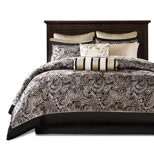 luxury cotton stripped machine quilt blanket wholesale coverlet hand block print bedspread