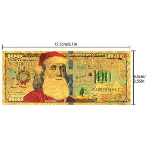 Spedizione veloce sposa natale noi 100 dollari banconote in polimero banconota placcata in lamina d'oro - Product Image 2