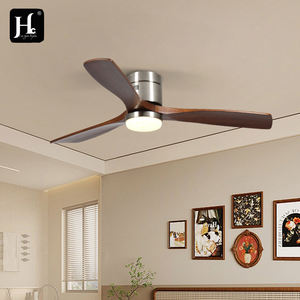 Ventilateur de plafond plat avec éclairage et télécommande, ventilateur-luminaire 2-en-1 en noir clair - Product Image 6