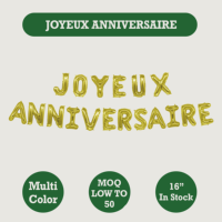 Ensemble de ballons en feuille d'aluminium 14 16 pouces pour joyeux anniversaire, bannière de l'alphabet en mylar doré et argenté pour la décoration de fête, prêt à être expédié BASSE quantité minimale de commande