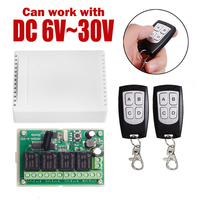 433MHz télécommande sans fil commutateur contrôleur de moteur 4 gangs relais Module émetteur bricolage 6V 12V 24V 30V composants électroniques