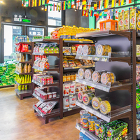 Mini rayonnage gondole de supermarché conception 3D présentoir au détail étagères de supermarché