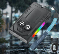 Senter Mini EDC LED Tahan Air IP65 USB Isi Ulang dengan Sinar yang Dapat Disesuaikan, Jangkauan 100m, SOS/Kedip, 1000 Lumens, Aluminium