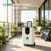 Station d'alimentation solaire domestique hors réseau tout-en-un avec batterie au sol de 16 kWh LiFePO4