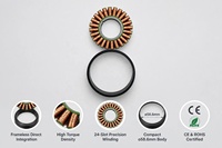 RT-FLS5215C 24V 30W 0.53Nm Puncak 557RPM Motor Outrunner Tanpa Bingkai Sensor Mengemudi Otomatis Gimbal cincin magnet FOC