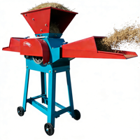 Hacheuse d'aliments automatique pour volailles d'élevage 1 tonne/h Diesel/Électrique en acier au carbone, haute capacité pour ensilage et paille, Nouveau modèle en gros
