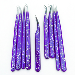 Pinzas Profesionales de Aislamiento con Acabado Mate para Extensiones de Pestañas, Punta Puntiaguda, Acero Inoxidable, Herramientas para Artistas de Pestañas - Product Image 1