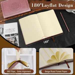 Carnet d'adresses élégant et classique de haute qualité en cuir polyuréthane souple A5/A4, couverture souple, style spirale, 80 feuilles, pour usage promotionnel - Product Image 4