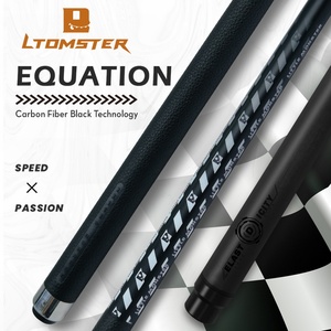 Taco de billar Little Monster Equation de fibra de carbono de 12.4mm y 19oz con baja deflexión, juego de taco de billar con estuche blando - Product Image 2