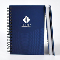 Carnet de notes de luxe personnalisé avec impression promotionnelle, cadeaux OEM, agenda de bureau noir A5