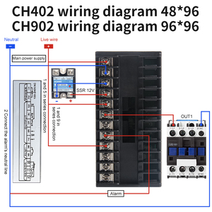 KANE-Termostato Digital Inteligente, Controlador de Temperatura <span class=keywords><strong>PID</strong></span>, Salida Dual con Alarma Única, 48x96mm, 240V, CA/CC, 1 Unidad - Product Image 4