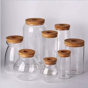 Ideal para la decoración del <span class=keywords><strong>hogar</strong></span> y la Oficina, elegantes juegos de plantas hidropónicas de vidrio, jarrones de flores de vidrio baratos con tapas de corcho - Product Image 4