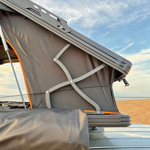 Carpa de techo ligera, de aluminio, plegable, para camping de verano, de poliéster, con carcasa rígida, para autos. - Product Image 1