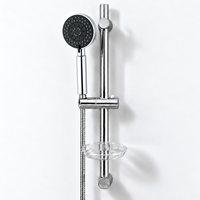 Ensemble de douche chromé avec système de robinetterie thermostatique à pression équilibrée et kit mural en céramique pour salle de bain