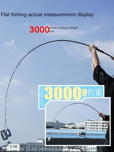 Canne à pêche de voyage en carbone à cinq sections, manche droit, portable, multi-sections, pour lancer longue distance - Product Image 3