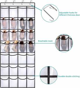 Organizador de Zapatos para Colgar en la Puerta con 28 Bolsillos y Ganchos Metálicos, Bolsas de Almacenamiento de Gran Capacidad para Sala de Estar, Venta al Por Mayor - Product Image 3