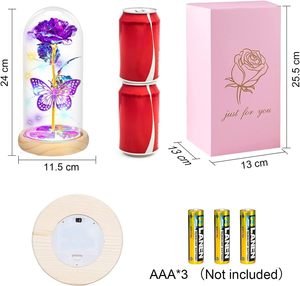 Cadeaux de fleurs artificielles pour maman, femme, petite amie, cadeaux d'anniversaire pour femme, épouse, roses violettes, cadeaux pour la Saint-Valentin, anniversaire de mariage - Product Image 3
