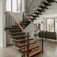Escalier monopoutre architectural pour projet de luxe avec fabrication de précision et concept d'escalier ouvert