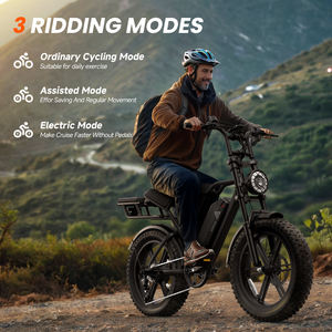 Bicicletas Eléctricas <span class=keywords><strong>Fat</strong></span> Bike Desde Almacén en UE y EE. UU. 20 Pulgadas 1000W 48V 15A Batería Dual Freno Hidráulico V8 Max - Product Image 2